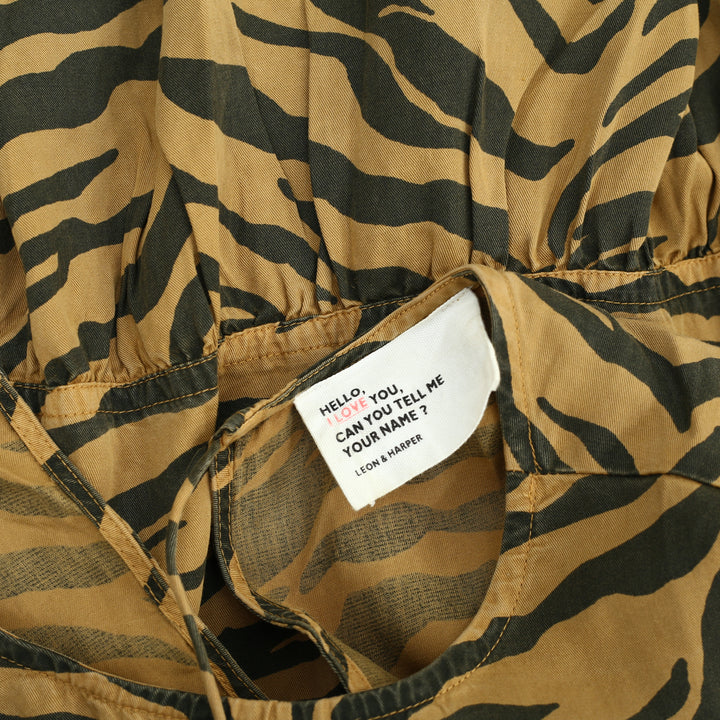 LEON & HARPER Reva Tiger Print Midi Dress