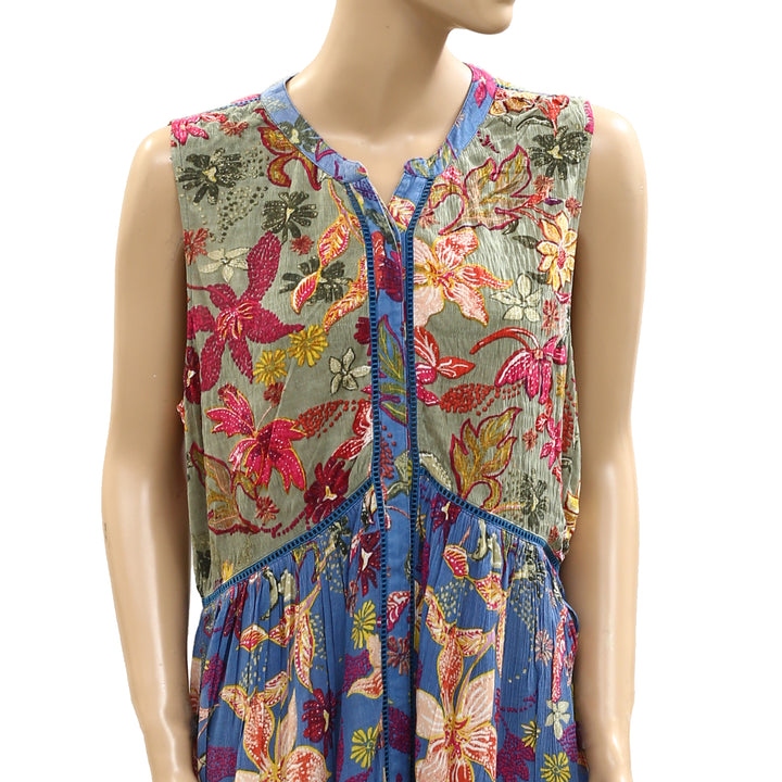 By Anthropologie Floral Printed Mini Dress
