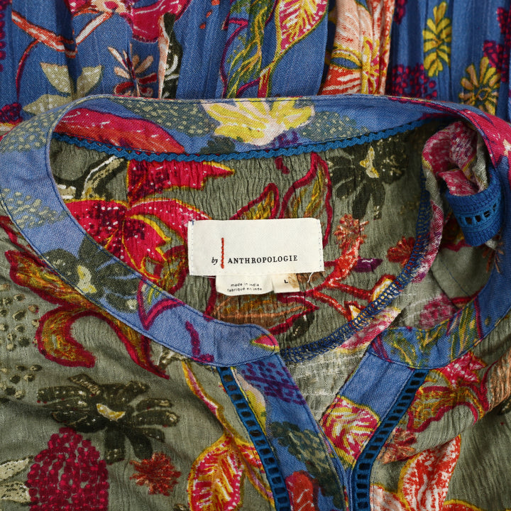 By Anthropologie Floral Printed Mini Dress