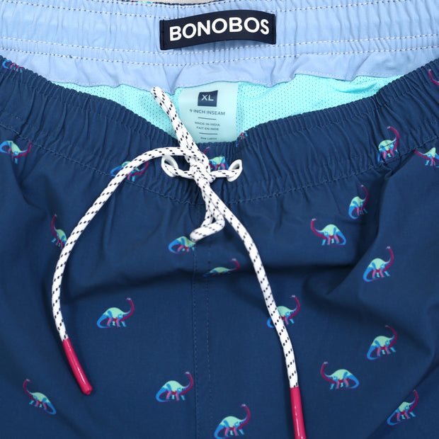 Bonobos Riviera 泳裤短裤雷龙印花口袋男式 XL 全新