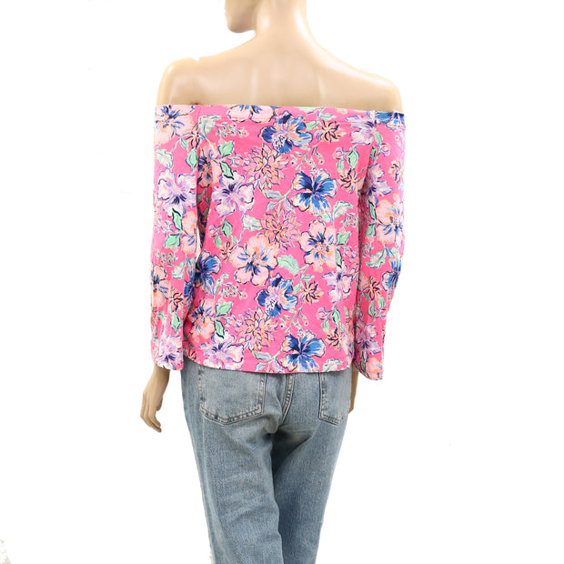 Lilly Pulitzer Off The Shoulder Blouse Top