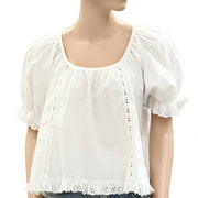 Sandy Liang Eyelet Embroidered Blouse Top