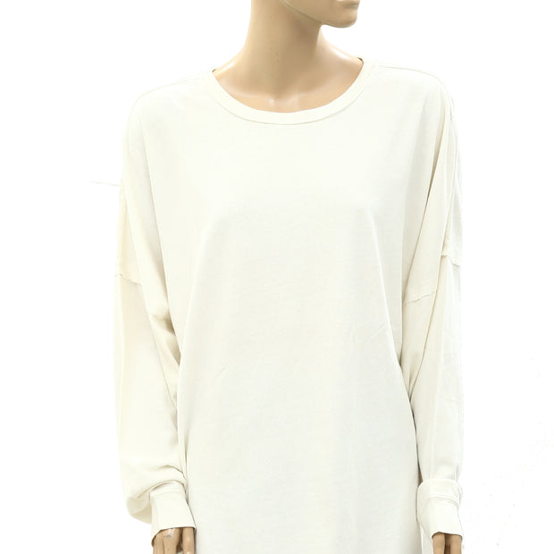 Free People Solid Ivory Tunic Pullover Top