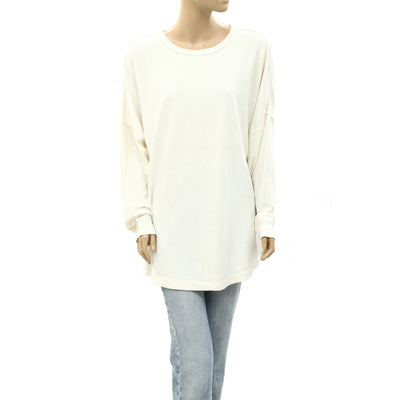 Free People Solid Ivory Tunic Pullover Top