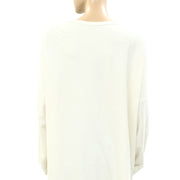 Free People Solid Ivory Tunic Pullover Top