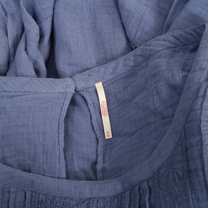 Free People Eden Lace Tee Blouse Top