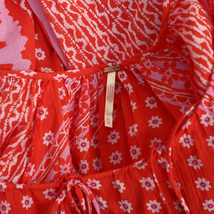 Free People Elena Printed Blouse Top