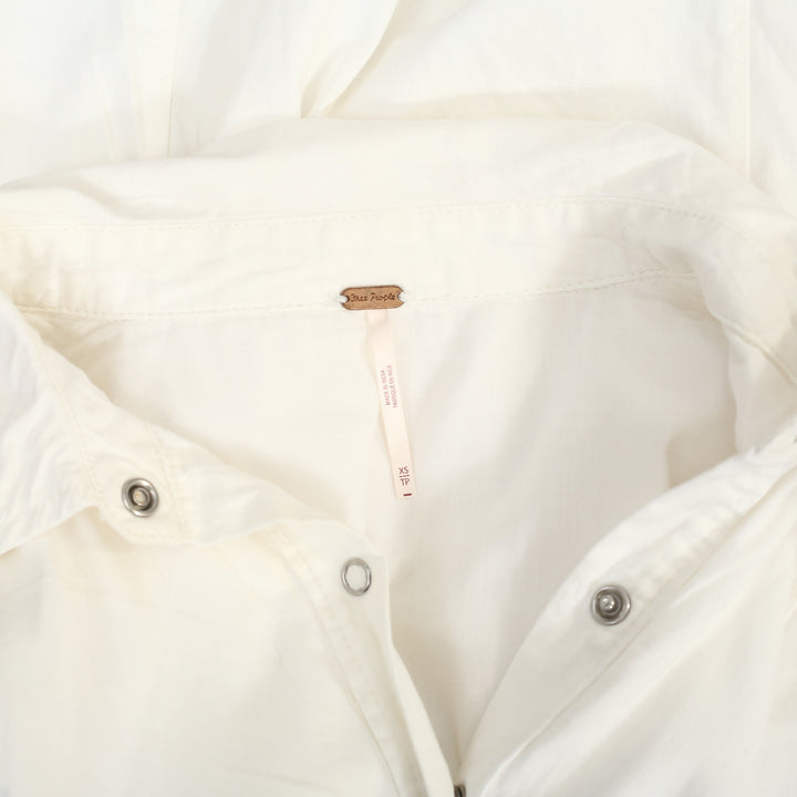 Free People Thea Solid Tunic Button Front Mini Dress