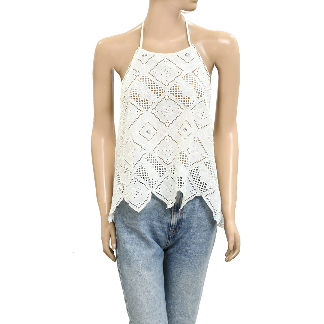 Free People Hankie Halter Tank Top