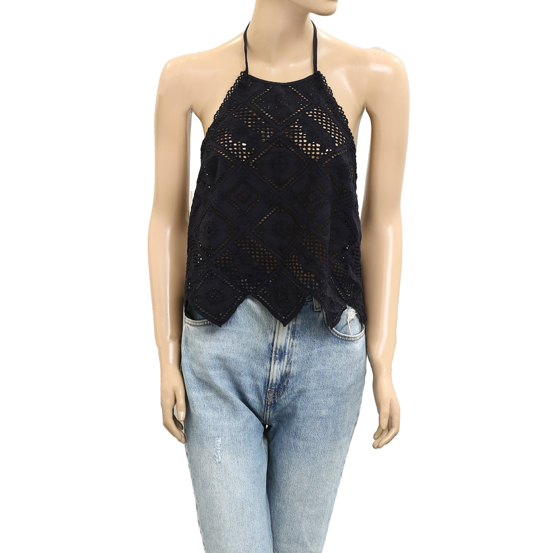 Free People Hankie Halter Tank Top