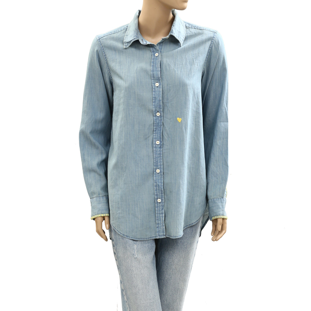Kerri Rosenthal Mia Denim Shirt Top