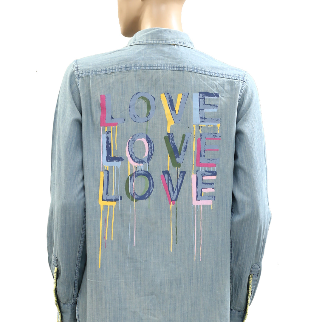 Kerri Rosenthal Mia Denim Shirt Top