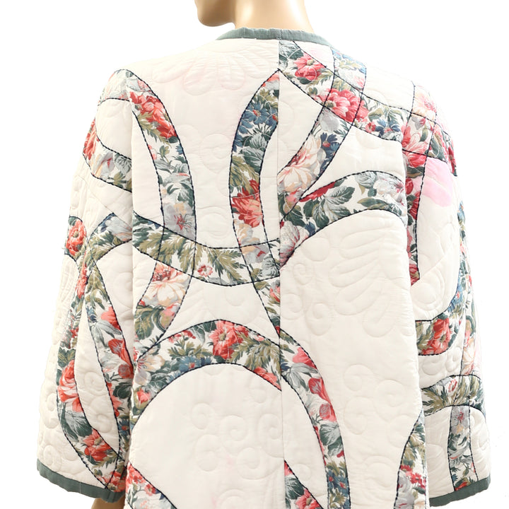 By Anthropologie Quilted Robe Jacket Top