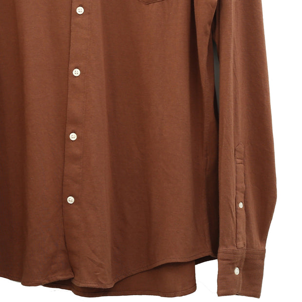 BONOBOS Tailored Fit Button Down Brown "HAWAIIAN" Men's Shirt