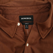 BONOBOS Tailored Fit Button Down Brown "HAWAIIAN" Men's Shirt