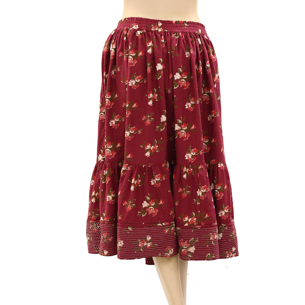 Ulla Johnson Floral Printed Midi Skirt