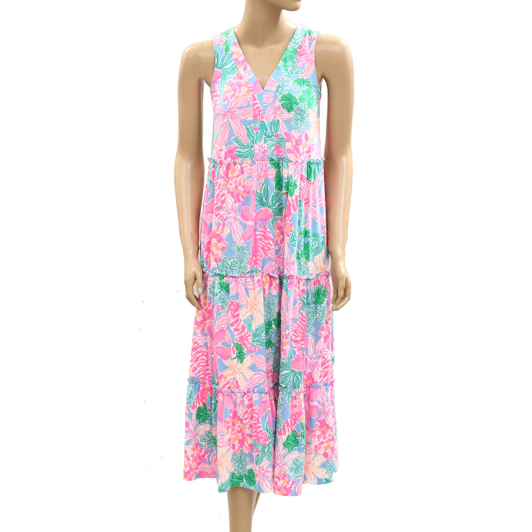 Lilly Pulitzer Floral Printed Midi Dress – White Chocolate Couture Lilly Pulitzer Floral Printed Midi Dress – White Chocolate Couture