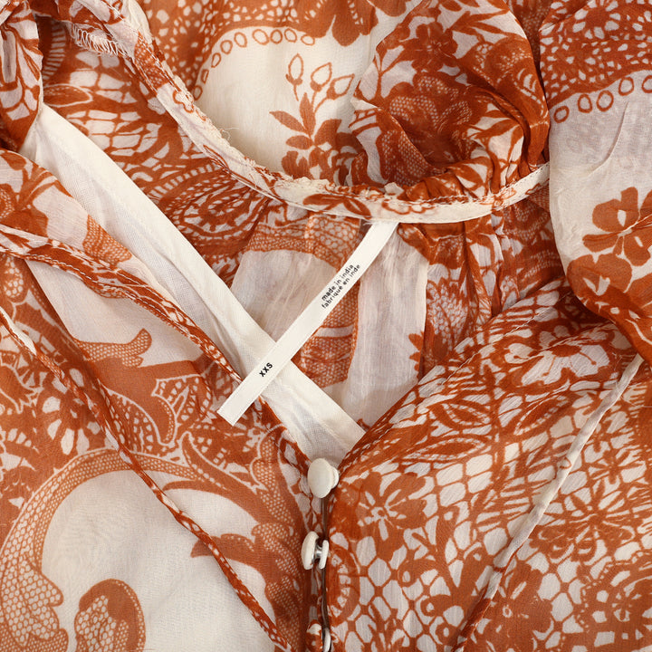 Anthropologie The Marais Printed Chiffon Mini Dress