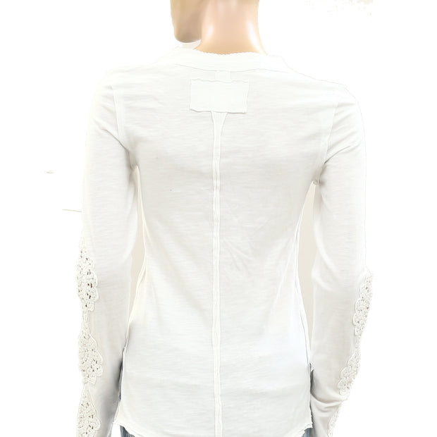 Free People We The Free Our Song Henley Cuff Blouse Top