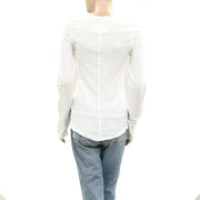 Free People We The Free Our Song Henley Cuff Blouse Top
