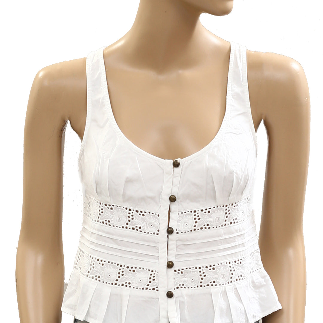 Free People Kianna Lace Tank Cami Blouse Top