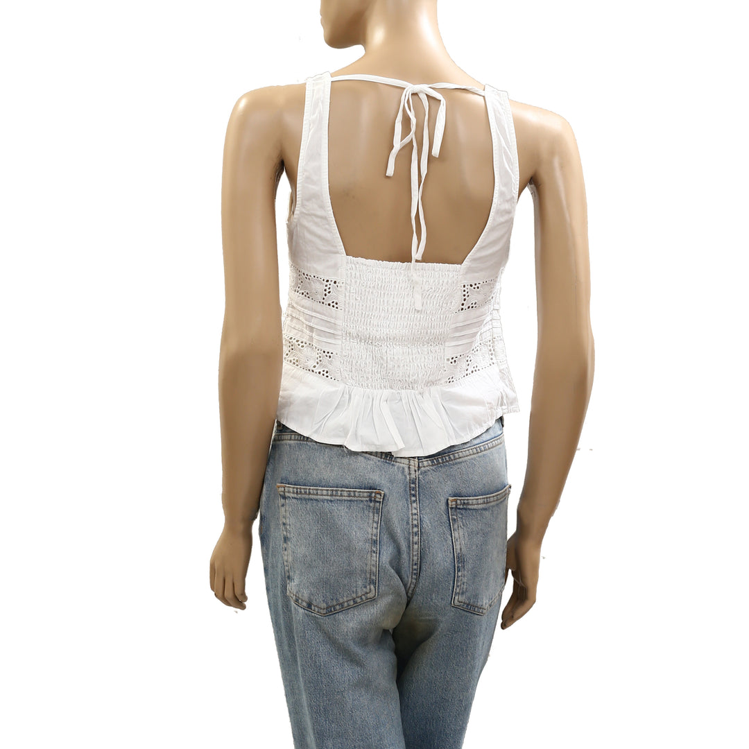 Free People Kianna Lace Tank Cami Blouse Top