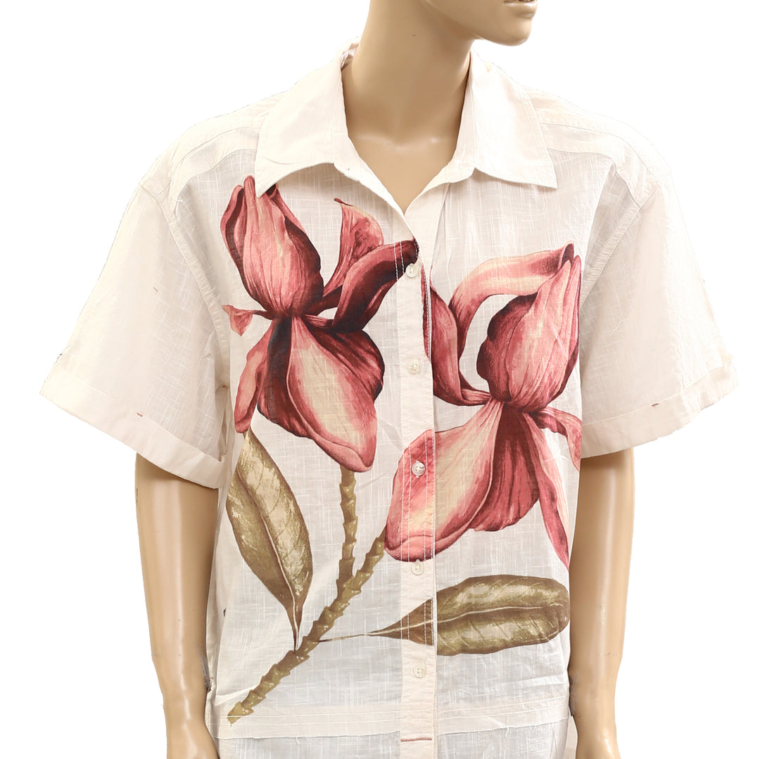 Free People We The Free Super Bloom Shirt Blouse Top