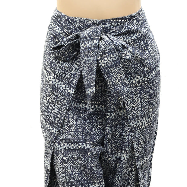 Urban Outfitters UO Smocked Printed Wrap Pants