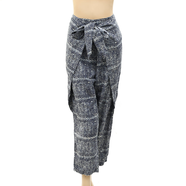 Urban Outfitters UO Smocked Printed Wrap Pants