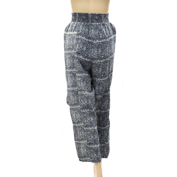 Urban Outfitters UO Smocked Printed Wrap Pants