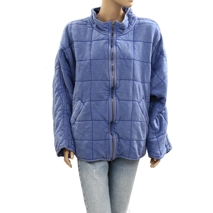 Free People Dolman Quilted Knit Jacket Top