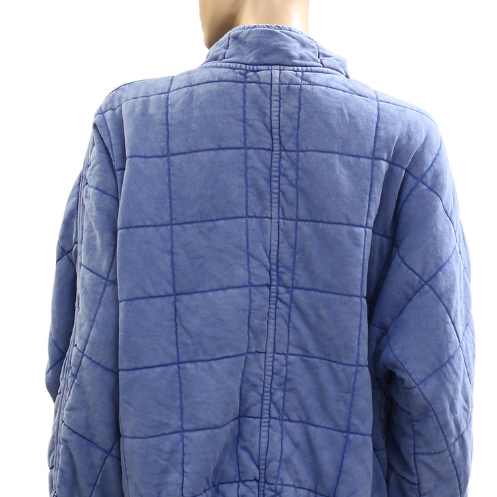 Free People Dolman Quilted Knit Jacket Top