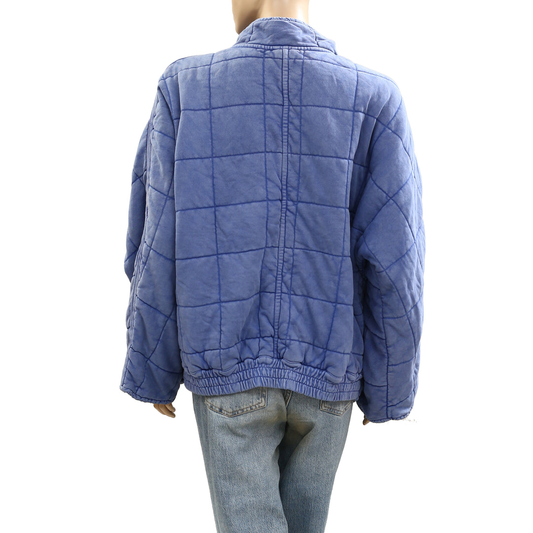 Free People Dolman Quilted Knit Jacket Top