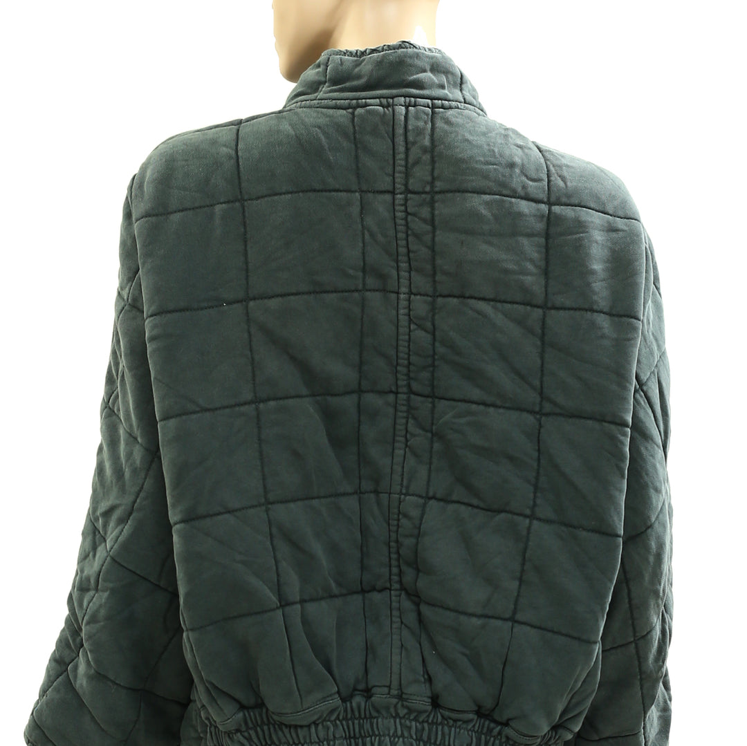 Free People Dolman Quilted Knit Jacket Top