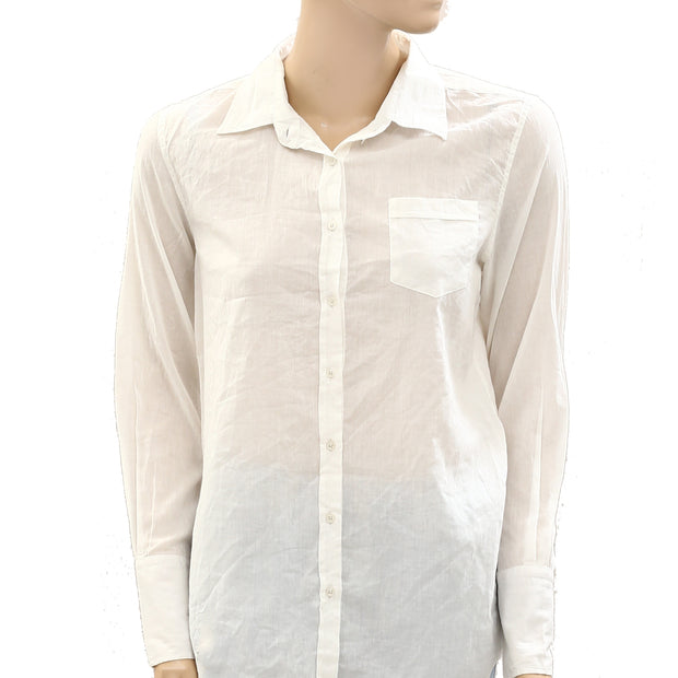Nili Lotan Cotton Buttondown Formal Shirt Top