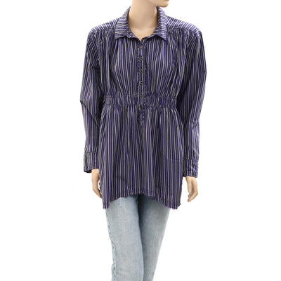 Free People We The Free Striped Tunic Shirt Top