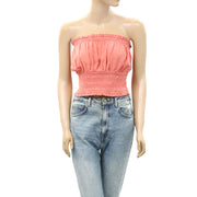 Pilcro Anthropologie Ruffled Tube Cropped Top