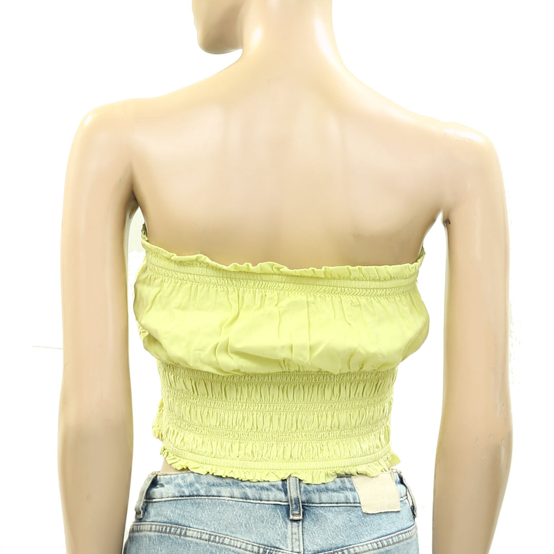 Pilcro Anthropologie Ruffled Tube Cropped Top