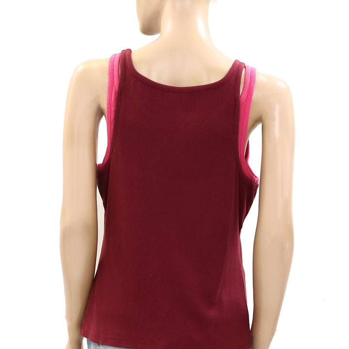 Anthropologie Pilcro Double Trouble Layered Tank Blouse Top