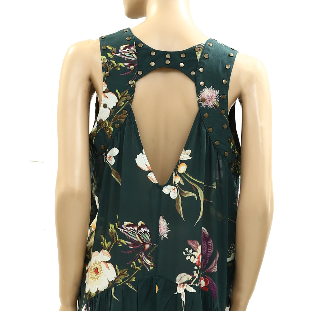 By Anthropologie Studded Harness Midi Dress