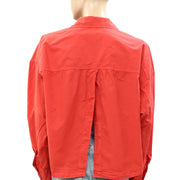 Pilcro By Anthropologie Placket Back-Slit Buttondown Cotton Shirt Top