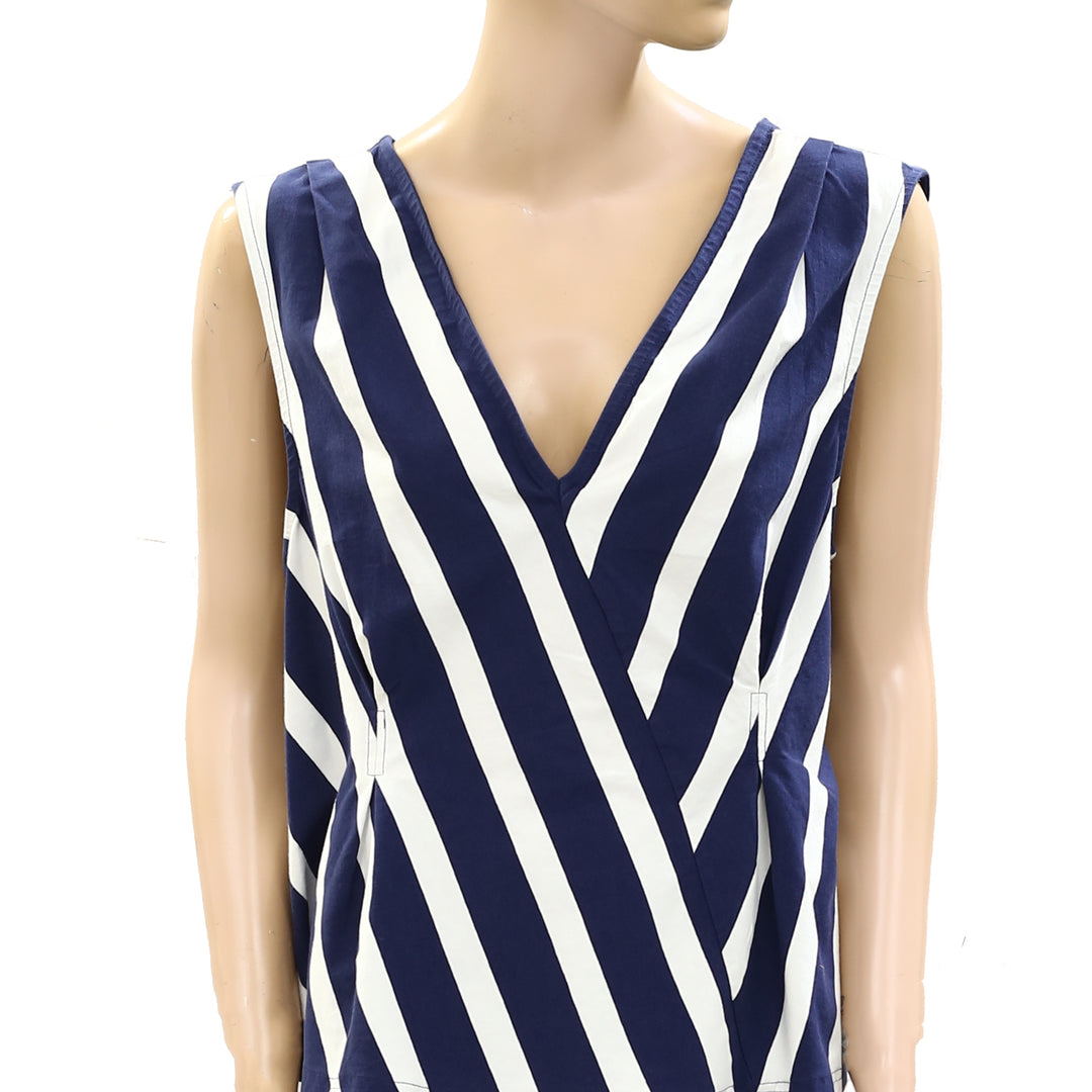 Anthropologie Maeve Sleeveless V-Neck Corset Blouse Tank Top