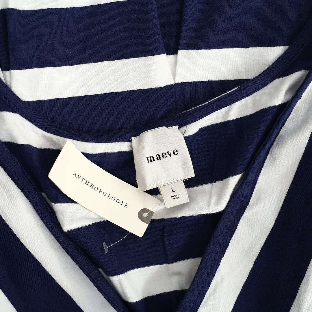 Anthropologie Maeve Sleeveless V-Neck Corset Blouse Tank Top