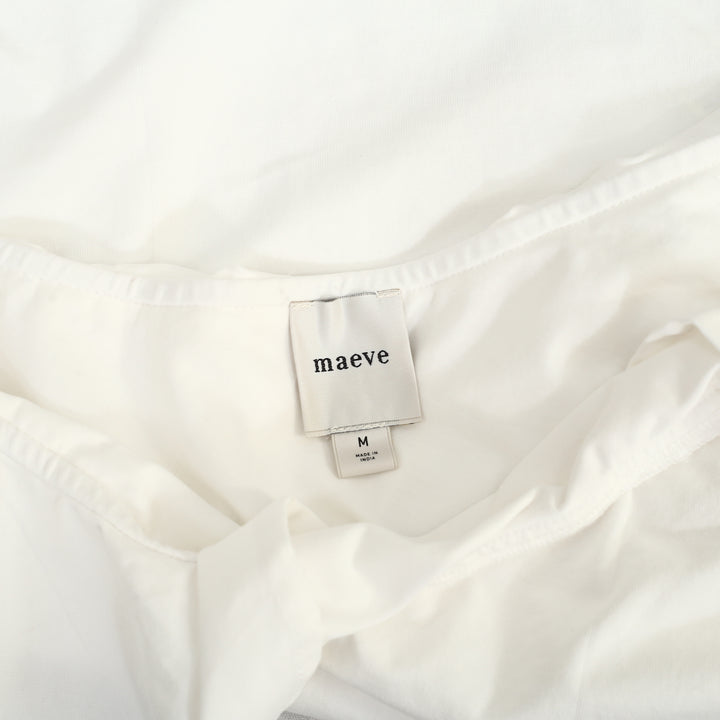 Anthropologie Maeve One-Shoulder Ruffled Blouse Top