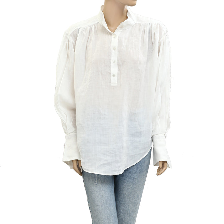 Frame White Tunic Shirt Top