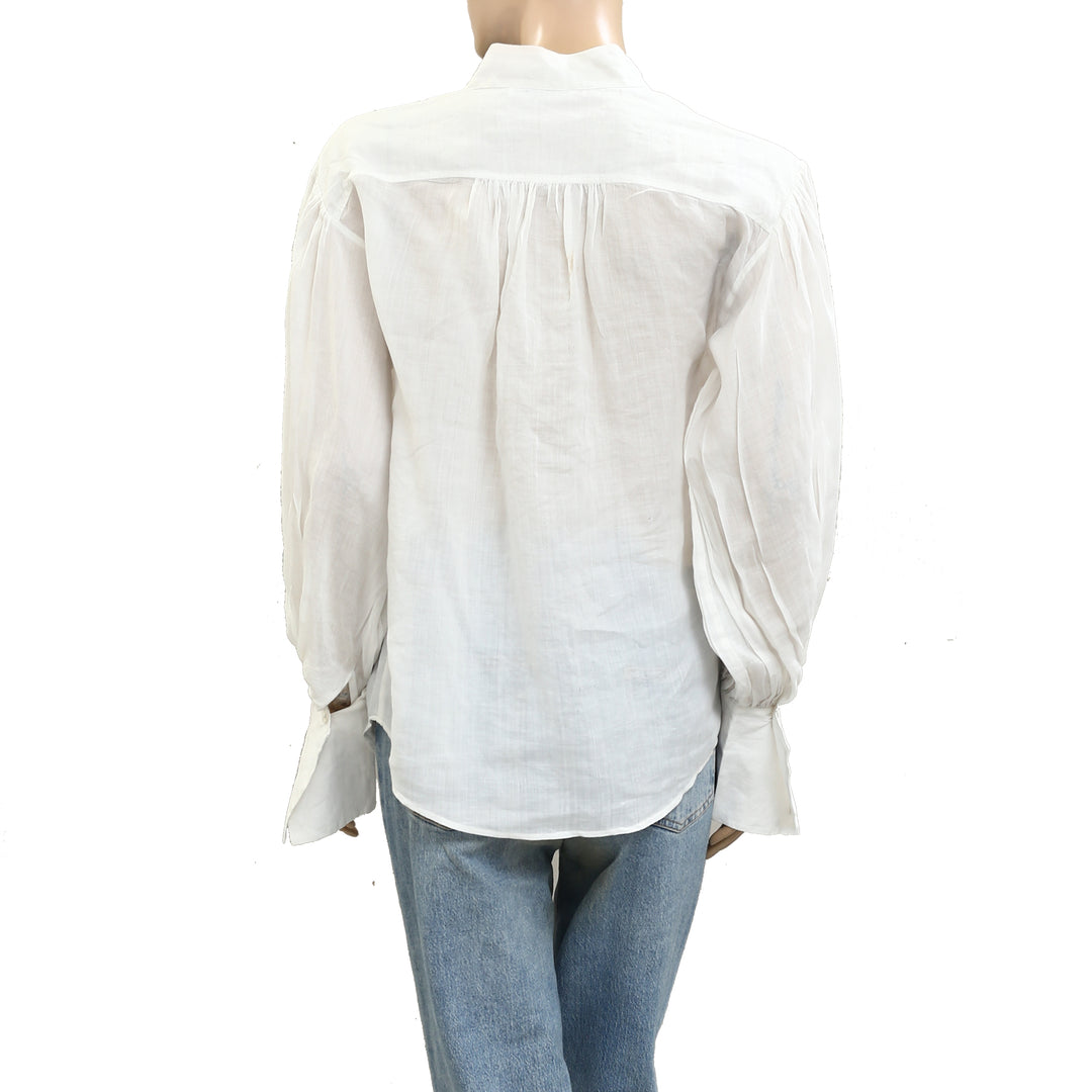 Frame White Tunic Shirt Top