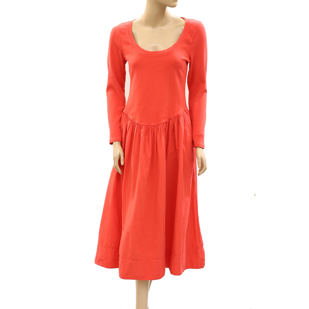 free people aelia midi dress Free People Aelia Drop-Waist Midi Dress
