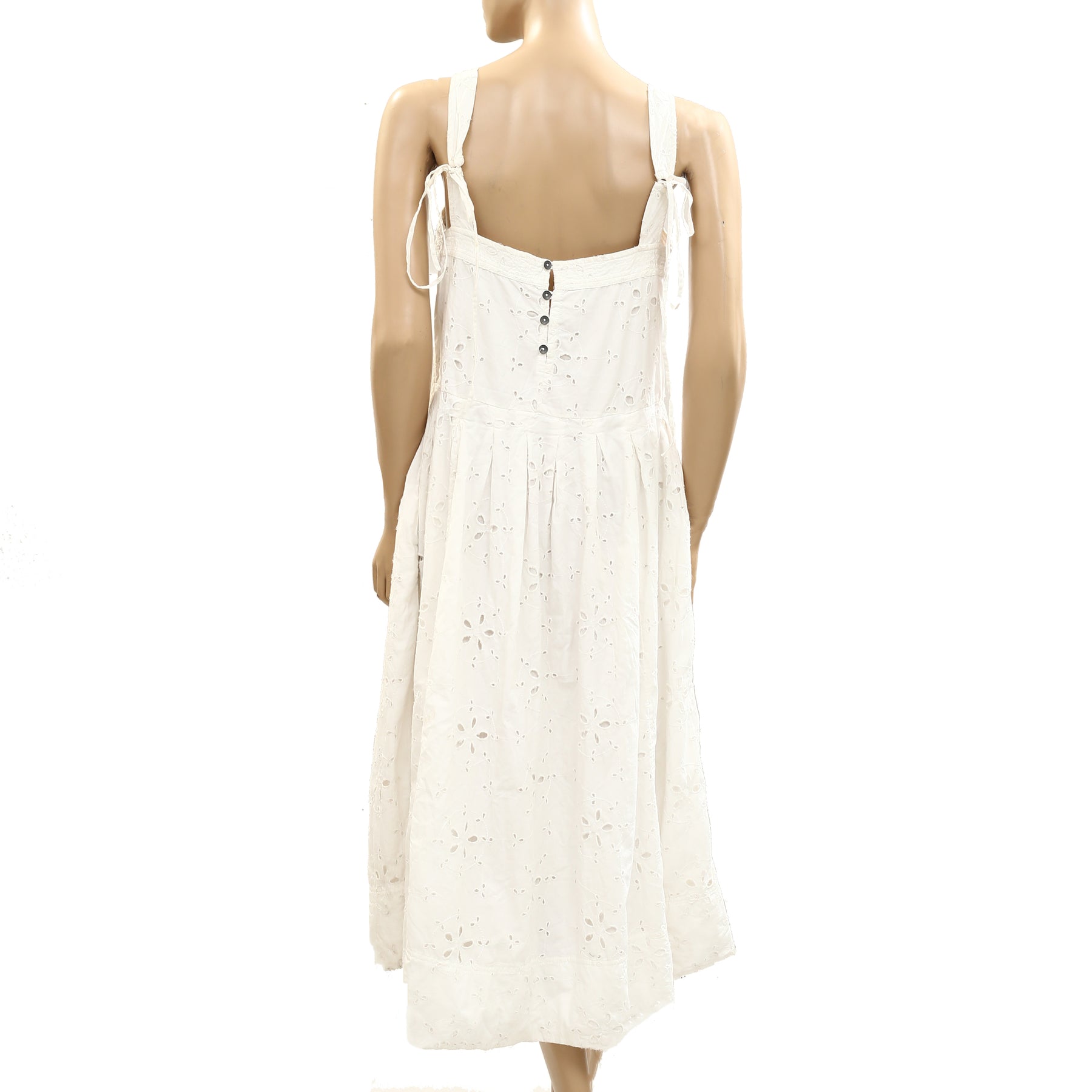 free people primavera eyelet midi dress Free People Primavera Eyelet Midi Dress in White