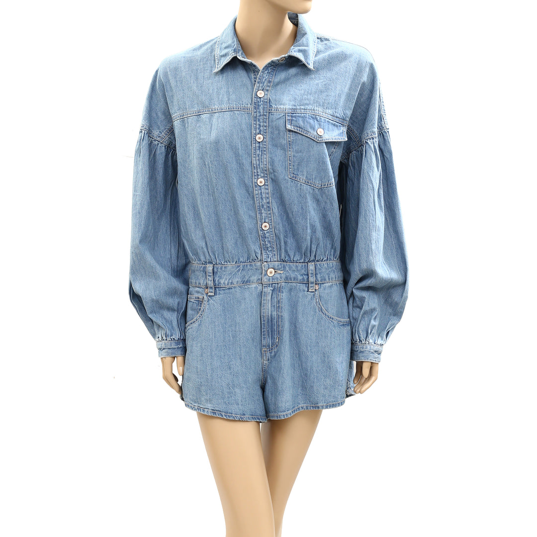 Free People We The Free Zodiac Chambray One-Piece Romper