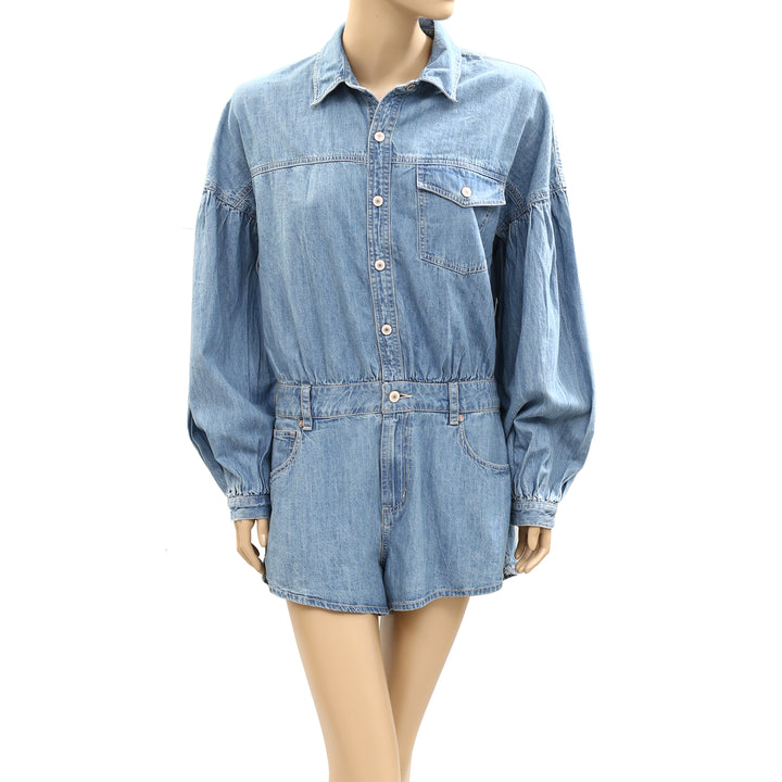 Free People We The Free Zodiac Chambray One-Piece Romper